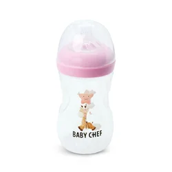 Baby Chef flašica plastična 240ml, roze