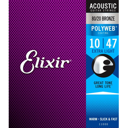 ELIXIR 11000 Polyweb 010-047 Žice za akustičnu gitru