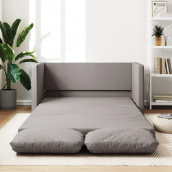 VIDAXL talni raztegljivi kavč (2v1, taupe, 112x174x55cm), blago