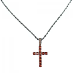 Ogrlica ZC-22769 - Srebrna / Narančasta KP22769