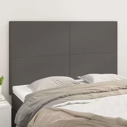 Uzglavlje sivo 144x5x118/128 cm umjetna koža