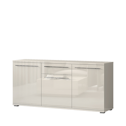 JELA KOMODA K180-3K1F/PN - kolekcija Piano - Bež lak/Bež Lak - 180x85x45 cm
