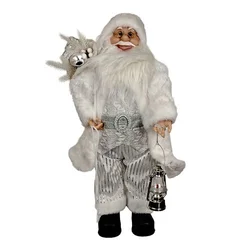 ENA Novogodišnja figura Deda Mraz 60cm 25EN1073/ bela