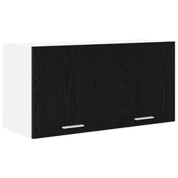 Vidaxl Viseča omarica Črna Orehovina 80 x 31 x 40 cm Konstruiran les