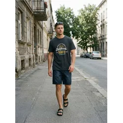 Sinsay - Teksas loose jogger šorc sa efektom ispranosti - steel blue