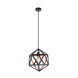 EGLO Viseća lampa EMBLETON 1 E27 30,5 cm crna/bakar 43348