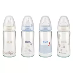 Nuk Steklenička First Choice+, steklo, 240 ml, silikon