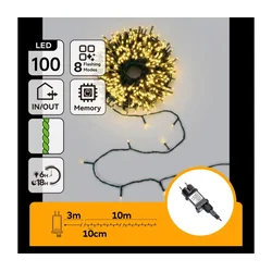 Aigostar - LED spoljni božićni niz 100xLED/8 funkcija 13m IP44 topla bela