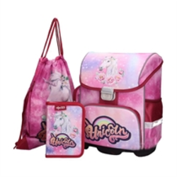 ABC123 torba šolska starter samorog 20l (3-delni set), roza