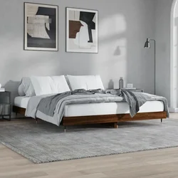 shumee vidaXL Postelja brez vzmetnice, rjav hrast, 120x200 cm