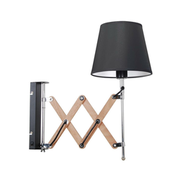Mito Zidna Lampa Chrome 1X40W E27  Black Lampshade