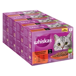 Multi pakiranje Whiskas 1+ Adult vrečke 12 x 85 g - Klasični izbor v omaki