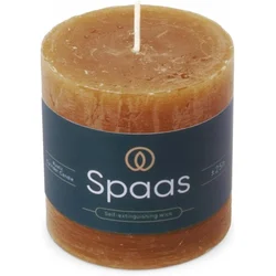 shumee Rustikalna stebrna sveča Spaas 70/70 mm 25 ur, konjak