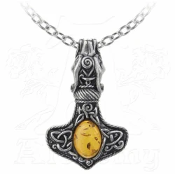 Ogrlica ALCHEMY GOTHIC - Amber Dragon Thorhammer - P728