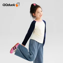 QQ Duck Majica dugih rukava za devojčice, Teget