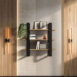 Hanah Home Zidna polica Suno, 90x90x22 cm,Crna