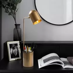 Opviq Stona lampa Pot - 11490-US, Zlatne boje