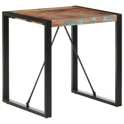 vidaXL Jedilna miza 70x70x75 cm trden predelan les