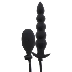 Hidden Desire Inflatable Ribbed Plug Advance Black