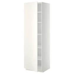 METOD Visoki element s policama, bela/Veddinge bela, 60x60x200 cm