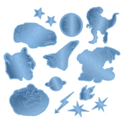 Step by Step Reflective Sticker Set Blue