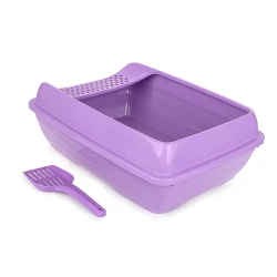 Mačje stranišče z rešetkami Select vijola 50x38x15cm Happet - Mačja stranišča