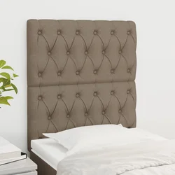 Uzglavlje boje taupe 80x7x118/128 cm tkanina