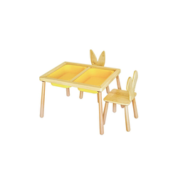Hanah Home Dečiji sto i 2 stolice, Žuti