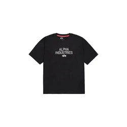 ALPHA INDUSTRIES Majica črna / bela