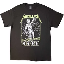Metallica Majica Justice Faces Unisex Charcoal Grey S