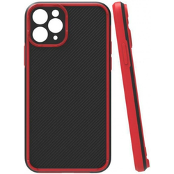 MCTR82-OnePlus 8 Pro Textured Armor Silicone Red