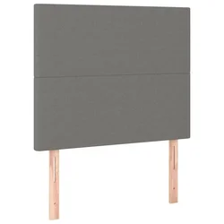 Vidaxl Vzglavje postelje temno sivo 100x5x118/128 cm blago