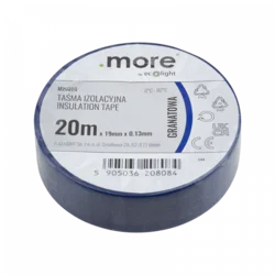 Eco light Izolacijski trak 19 mm x 0,13 mm TEMNO MODRA 20 m