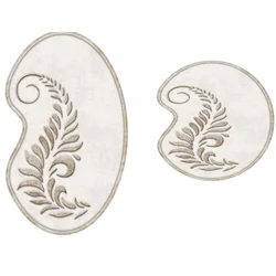 Lessentiel Maison 210FG41115KR Kupatilski otirač, 2 komada, Belo-braon