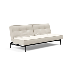 Kavč SPLITBACK SOFA BED s črnimi stileto lesenimi nogicami-Svetlo modra