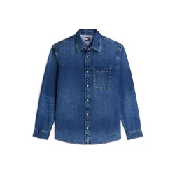Tommy Jeans Srajca  temno modra