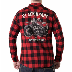Moška srajca BLACK HEART - MOTORCYCLE - RDEČA - 12243