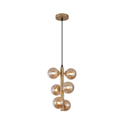 Wofi 6014-601W - LED luster na sajli VILLA 6xG9/3W/230V zlatna