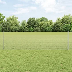 Zavarena žičana ograda s postom 50 x 0,5 m Srebrna Mreža