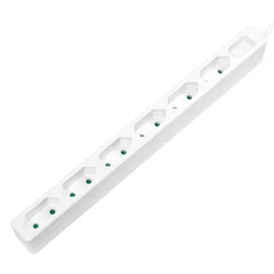 LogiLink Vtičnica Slim Euro 6-way 1,5 m Bela
