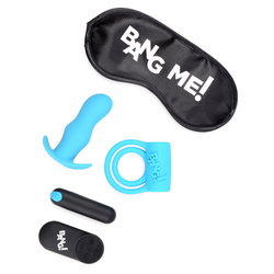 Bang! Duo Blast Kit C-Ring, Butt Plug, Bullet & Blindfold Blue