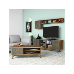 Hanah Home Set namestaja za dnevnu sobu Inci - orah, plava