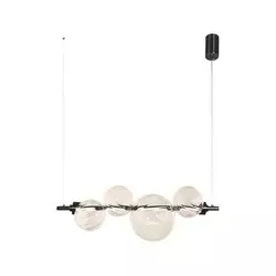 LED luster na sajli PLAYA LED/12W/230V crna