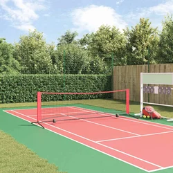 Teniska mreža Crna i crvena 301 x 90,5 x 87 cm Poliester