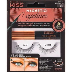 KISS Magnetne umetne trepalnice z očesnimi linijami 01 Lure (Magnetic Eyeliner & Lash Kit)