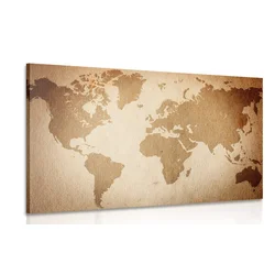 Slika vintage zemljevid sveta - 150x100