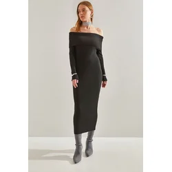 Bianco Lucci Womens Scoop Neck Knitwear Dress