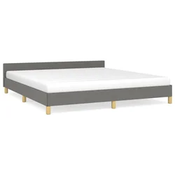 Vidaxl Posteljni okvir brez vzmetnice temno siv 160x200 cm blago