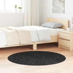 Protuklizni Shaggy Tepih Tamno siva 120 x 120 cm PP