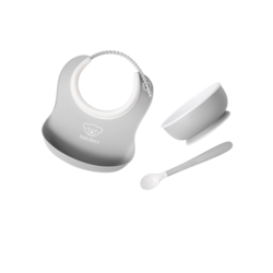 Baby Feeding Set, 3 pcs - Grey